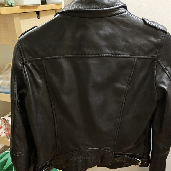 Size S Zara (genuine leather) bomber jacket. - Picture 4 of 5